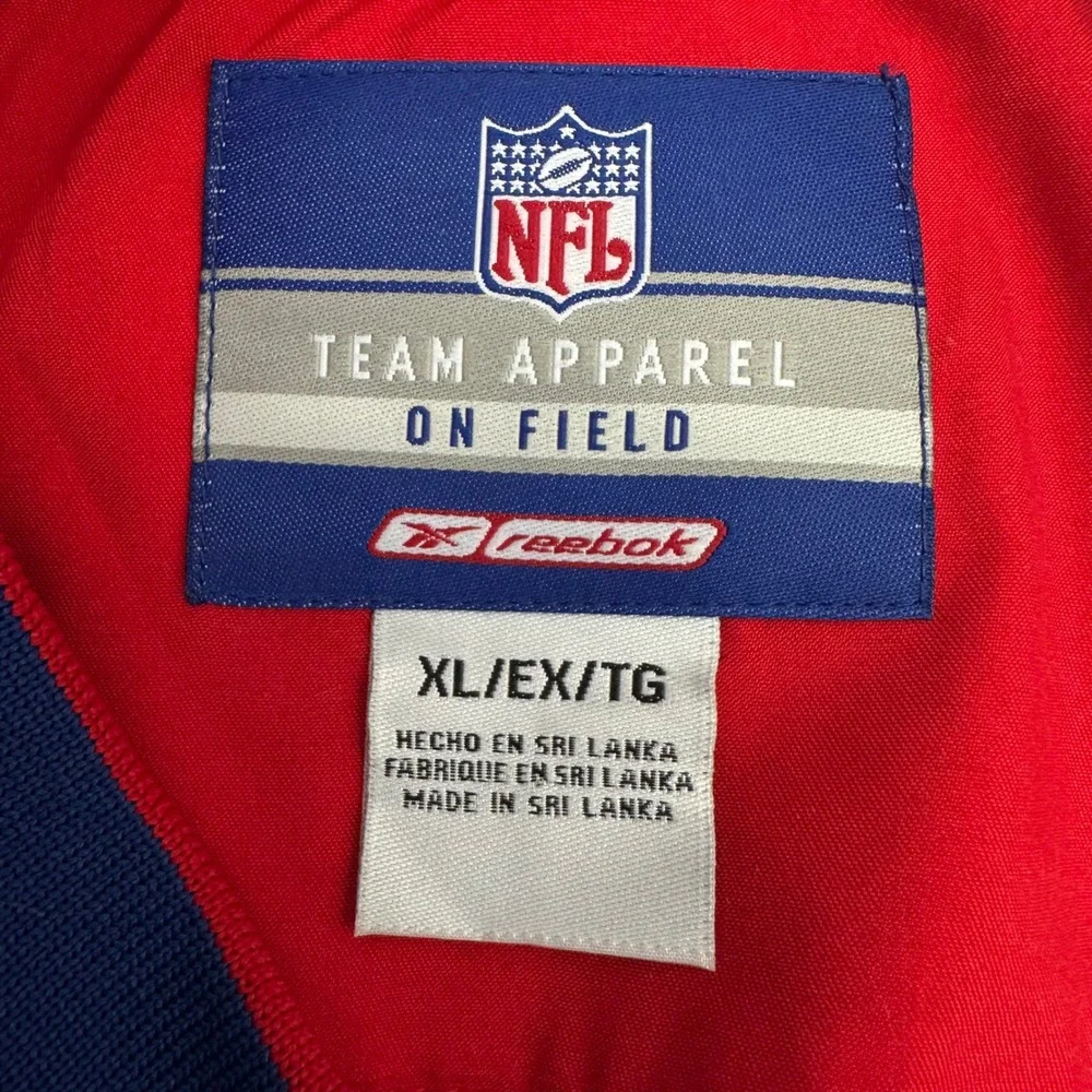 Reebok NFL On Field New York Giants Windbreaker Pullover Blue Red Mens XL VT Y2K - Picture 8 of 12
